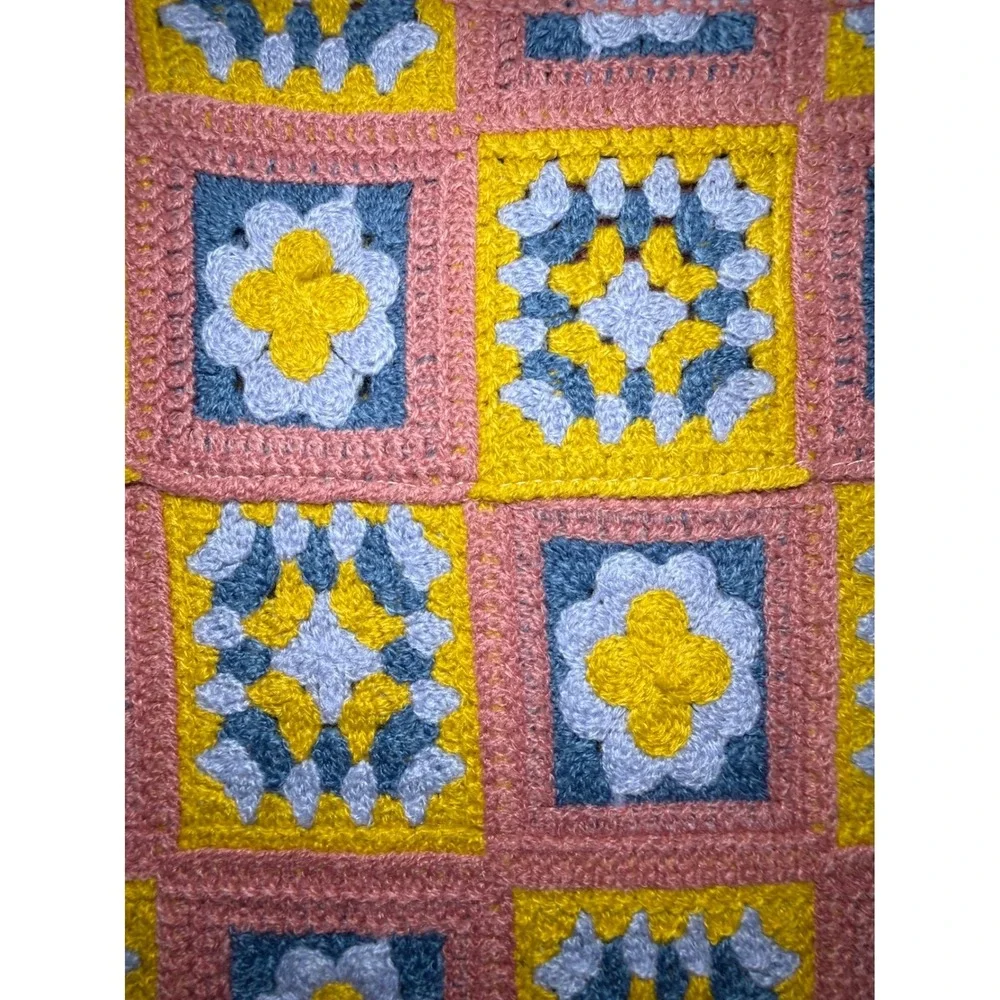 WeSC Crochet Sweater Vest Men S / Women M Granny Square Cottagecore Grandmacore